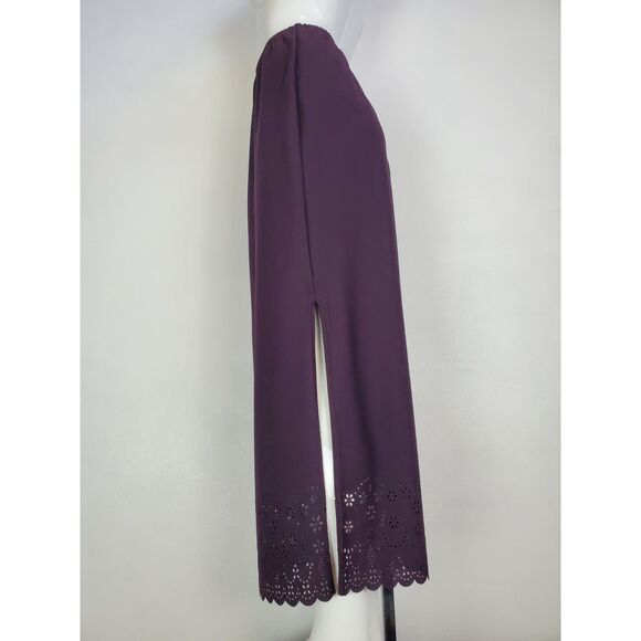 Vintage 90's Ninety Purple Eyelet Maxi Skirt - Picture 1 of 7